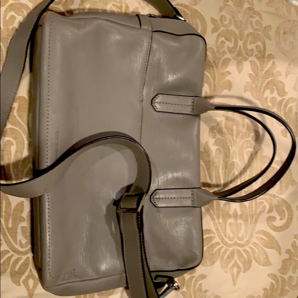 Grey Leather Briefcase